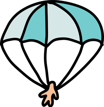 蓝色降落伞