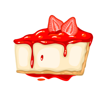 卡通手绘草莓蛋糕