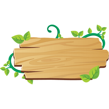 矢量木板树叶留言板