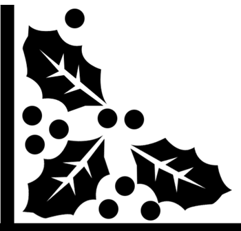 黑色手绘图案右下角边框