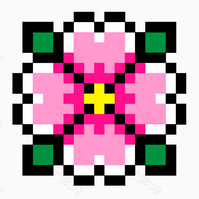 像素花朵免抠元素图片-元素素材5140511-万素网