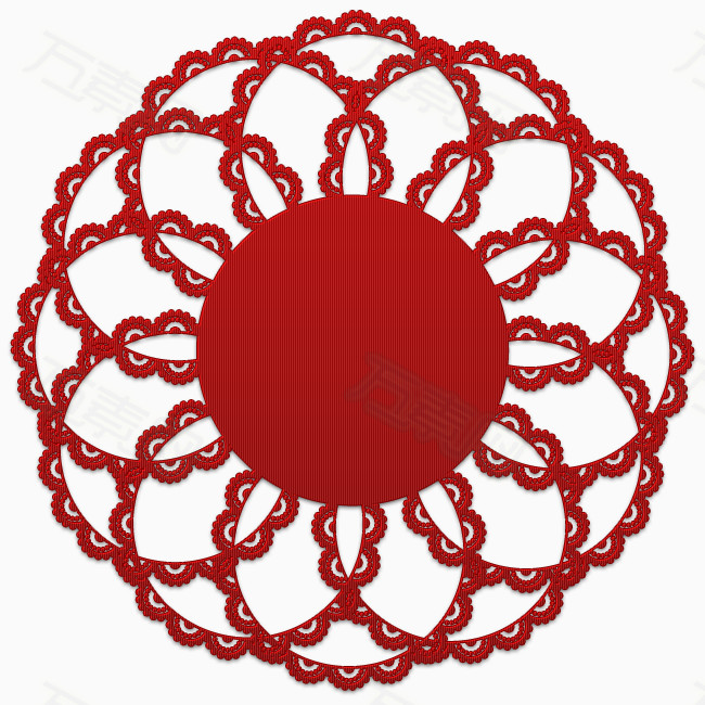 红色立体花瓣图案图片免费下载_装饰元素_万素网