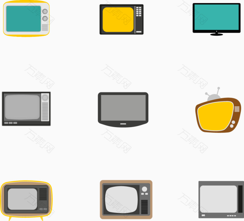 矢量手繪電視機_卡通手繪_1110*1003px_編號2931061_png格式_萬素網