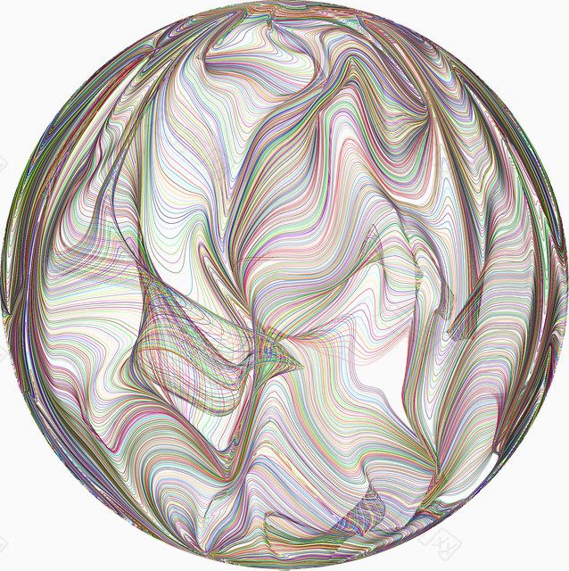 圆形线条效果图