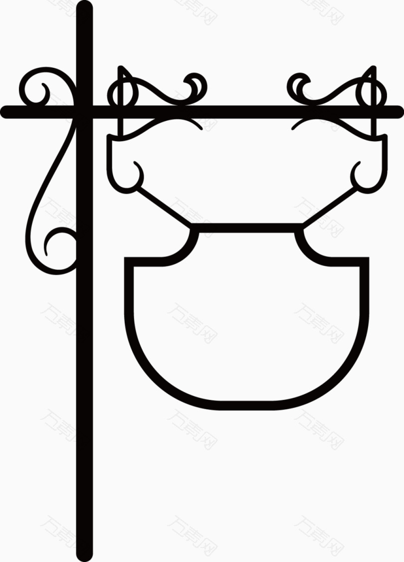 铁架宣传栏矢量