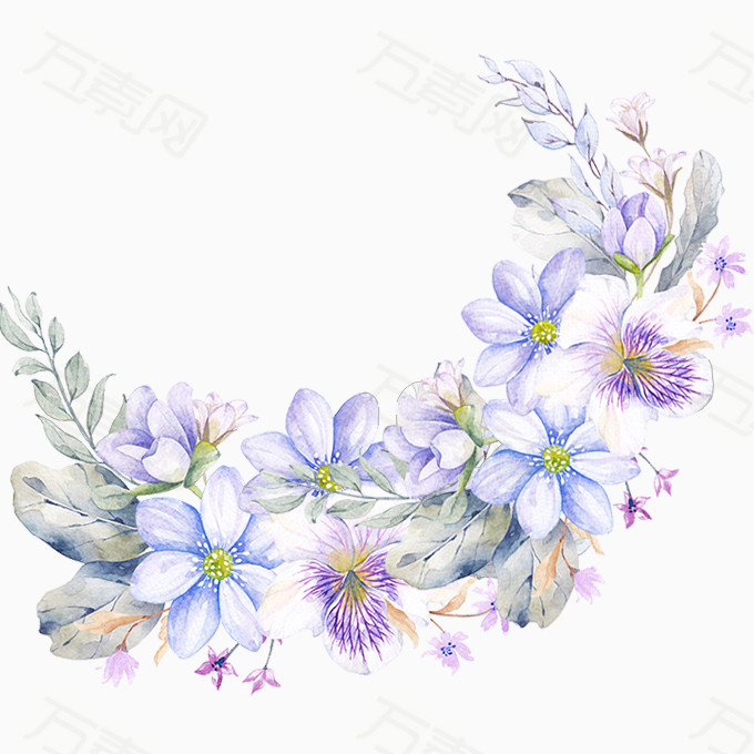 手绘花卉春季图片免费下载_装饰元素_万素网