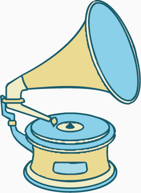 矢量唱片机图片免费下载_卡通手绘_万素网