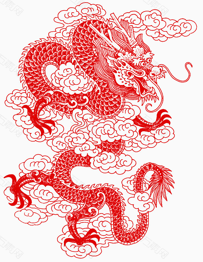 中国龙元素免抠高清图片png元素素材图片下载-万素网