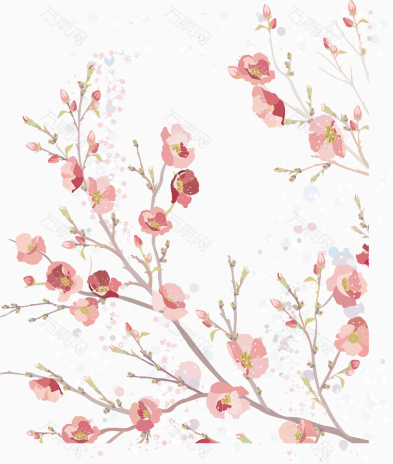 可爱漂亮雪梅花素材