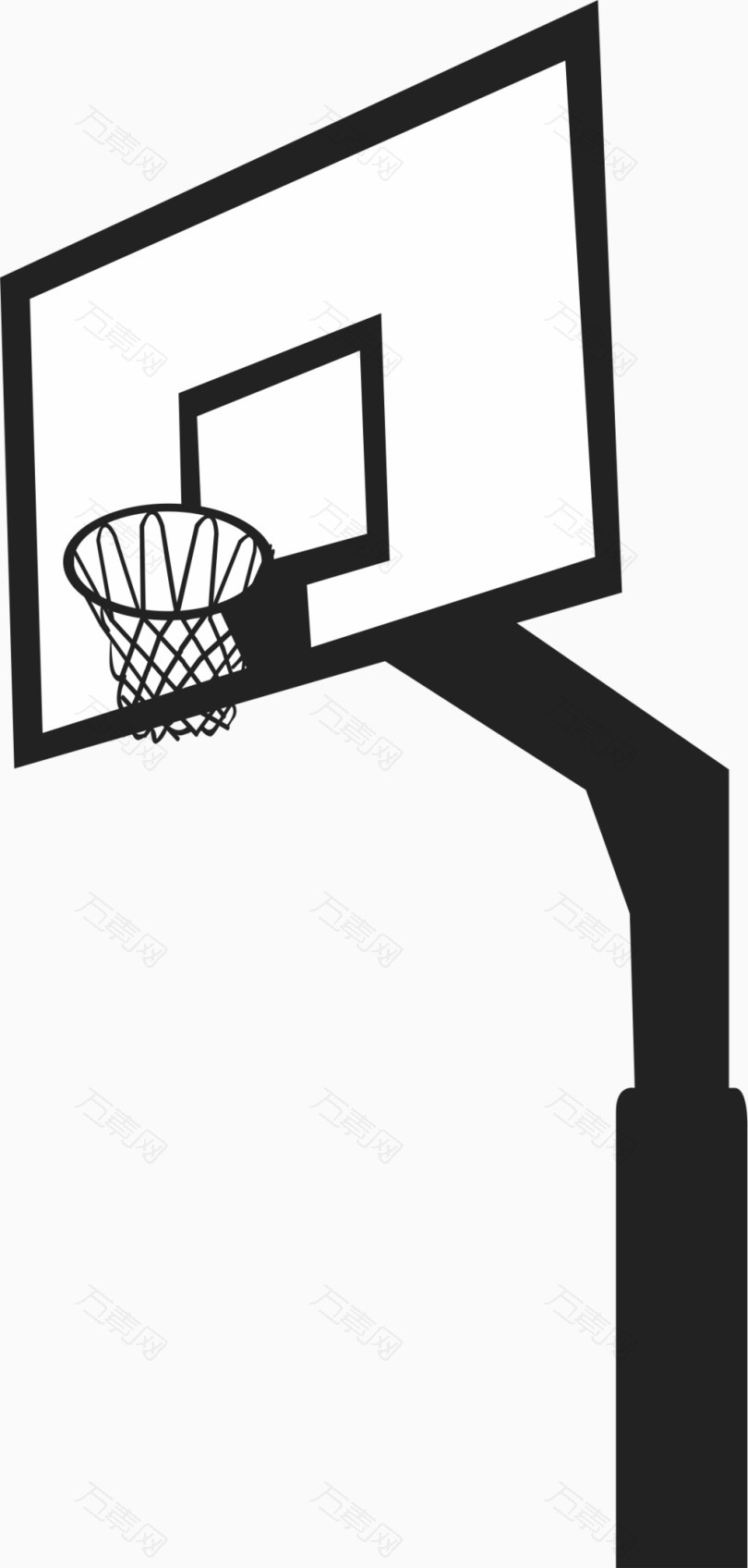 篮球框简笔画图片侧面图片