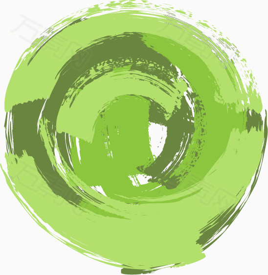 绿色笔刷圆圈