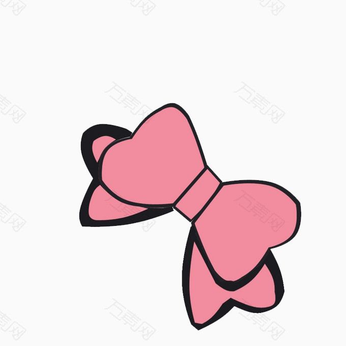 粉色蝴蝶结表情符号图片