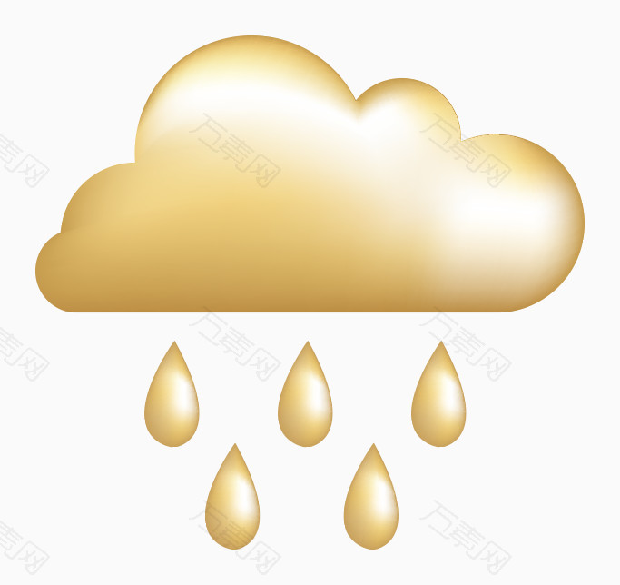 矢量金属光泽金色下雨天
