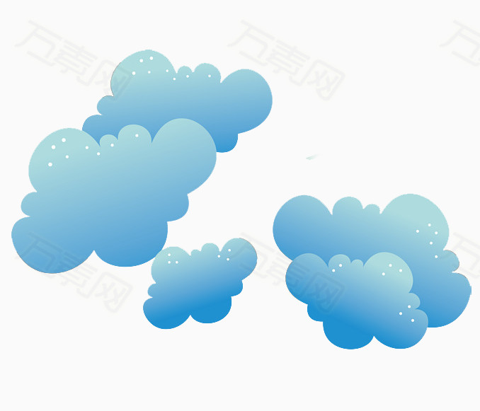 卡通蓝色云朵