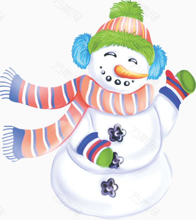 卡通可爱雪人