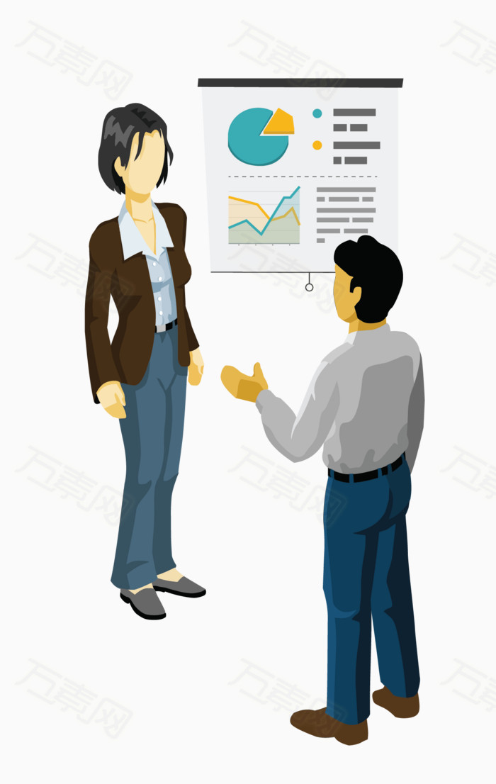 矢量业务员图片免费下载_卡通手绘_万素网