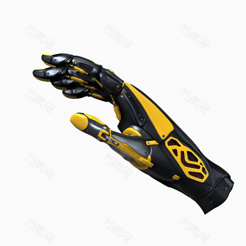 黑黄色机器人手