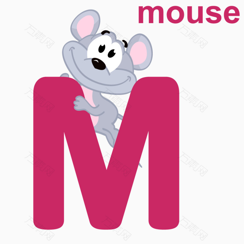 看图识字字母M