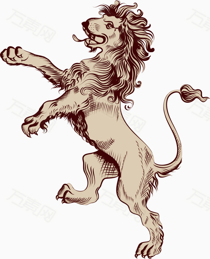 矢量手绘狮子