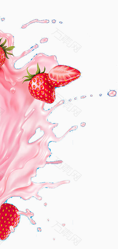 背景图超仙草莓牛奶图片