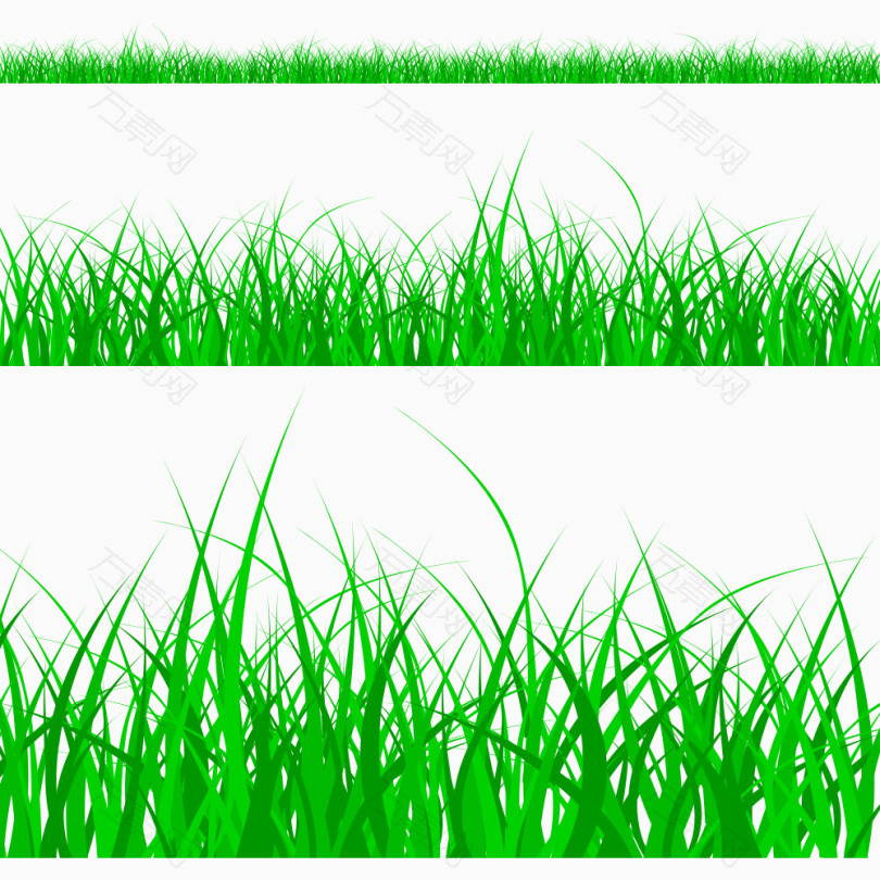 綠色草叢矢量素材