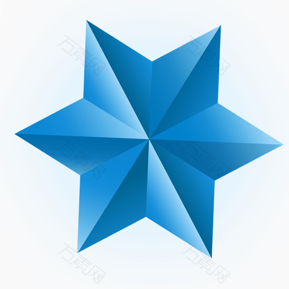 六角星立体图图片