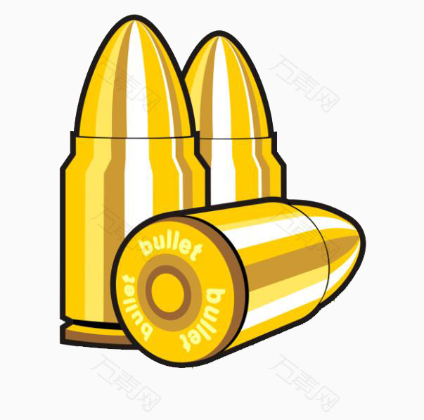 子弹黄色卡通