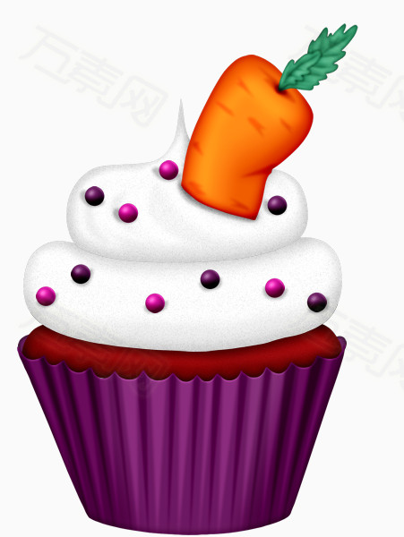 胡萝卜纸杯蛋糕图片免费下载