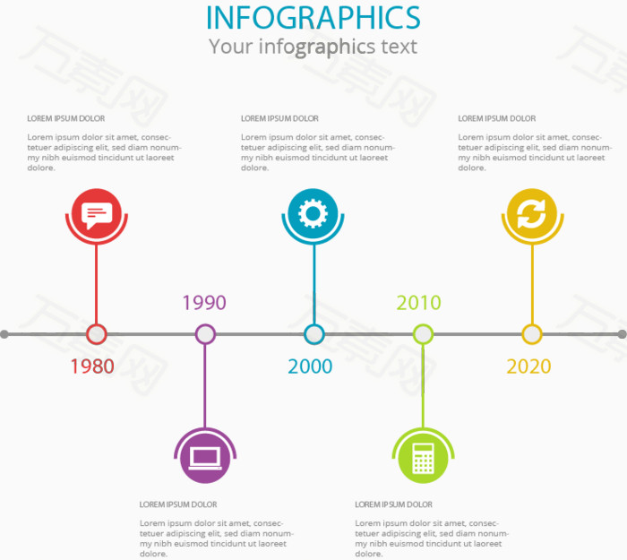 扁平化时光轴素材