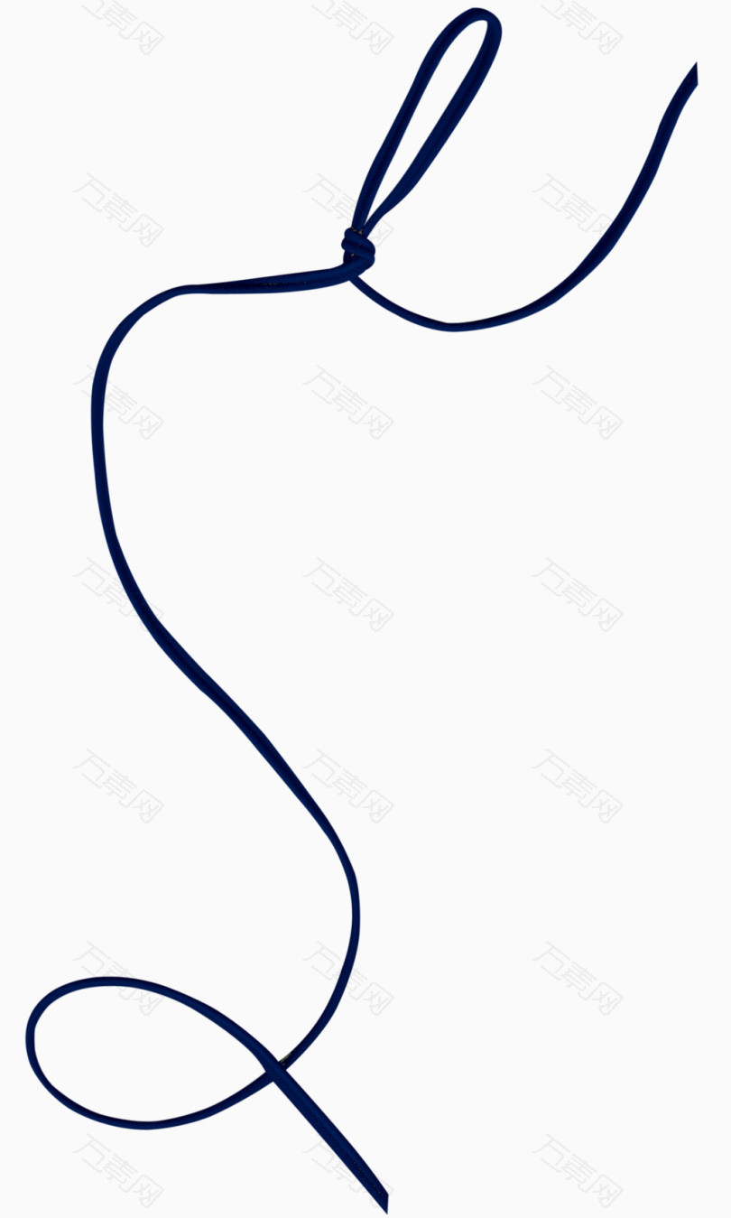 蓝色打结绳子