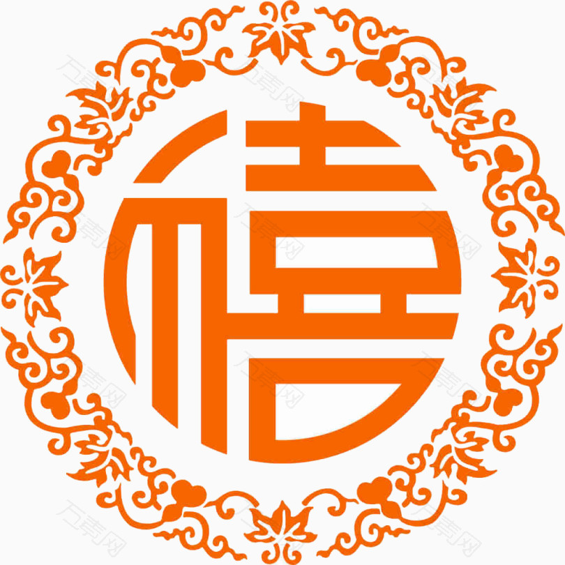 橙色千禧花环圆环图片