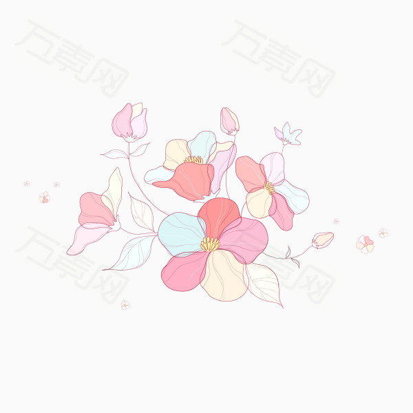 鲜花花朵图片免费下载_卡通手绘_万素网