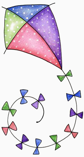 软翅风筝卡通图片