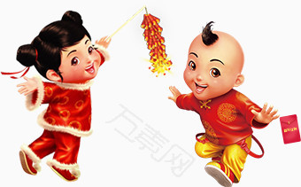 吉祥的男女福娃