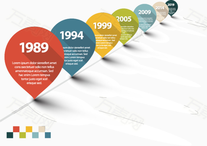 扁平化时光轴素材