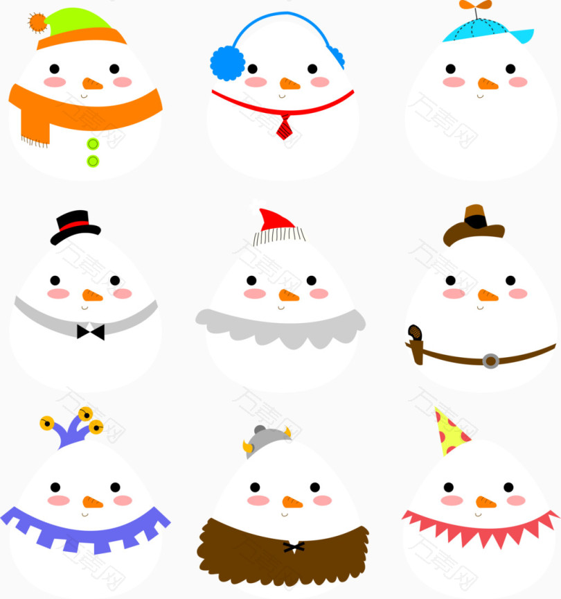 圣诞节可爱卡通雪人
