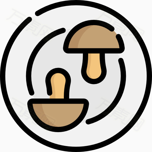 餐馆简洁风格香菇图片免费下载_装饰元素_万素网