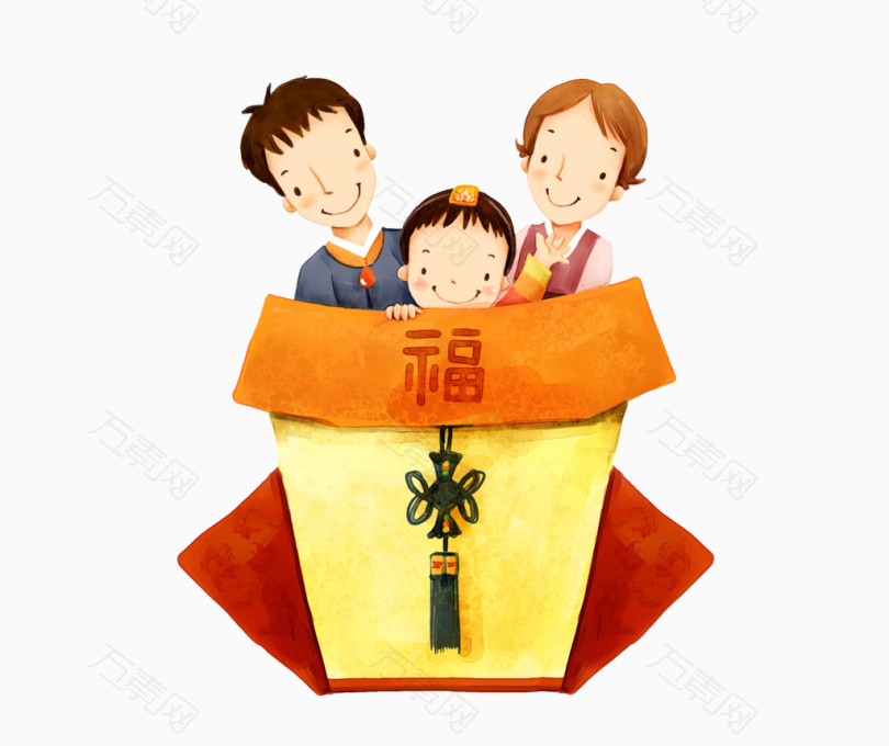 卡通全家福设计素材