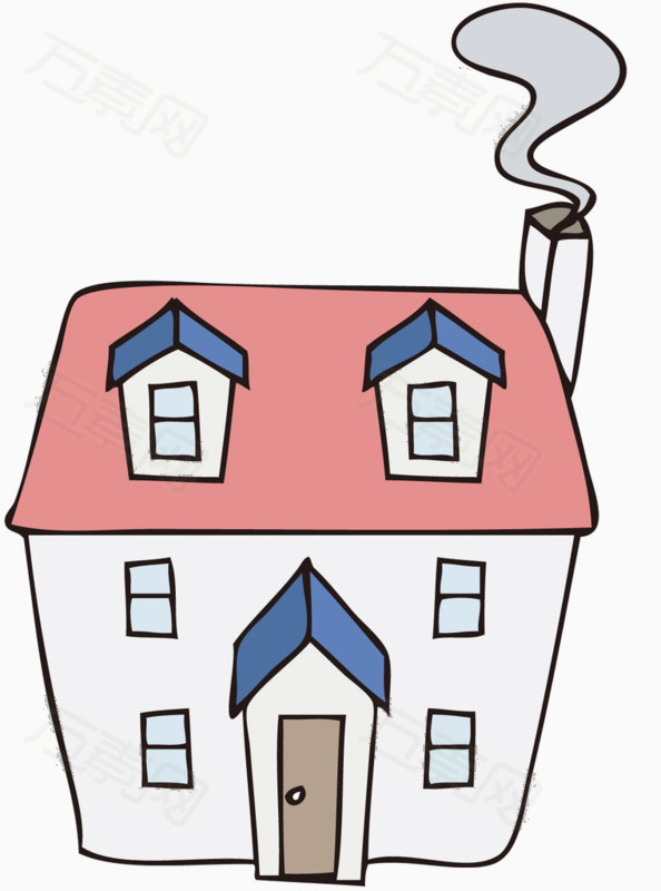 卡通手绘房屋