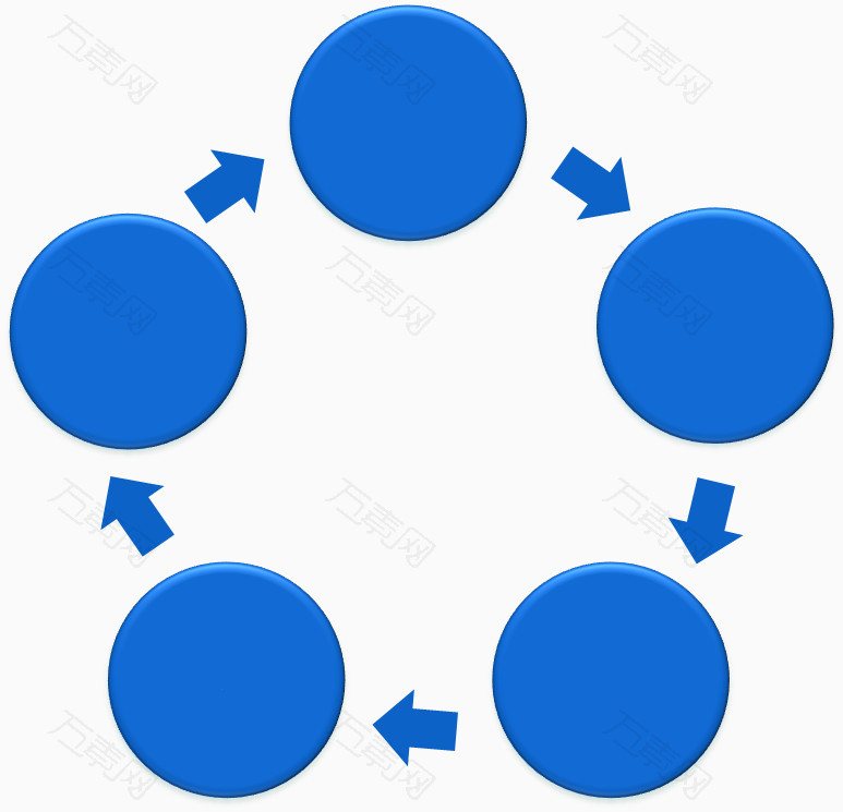五边形流程图_ppt元素_773*745px_编号3720592_png格式_万素网