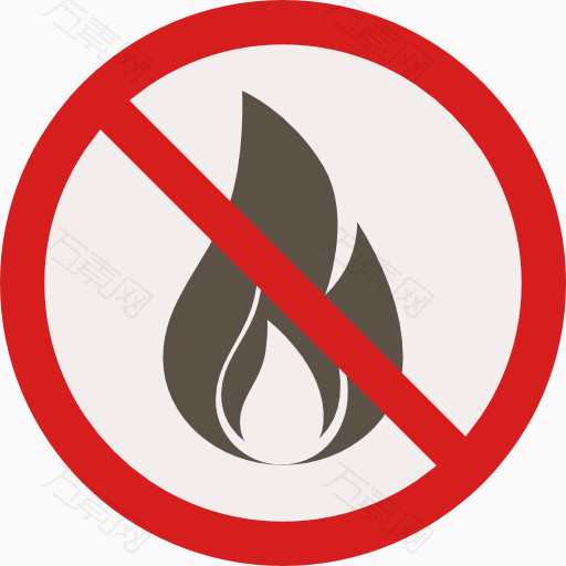 禁止燃烧标志图片