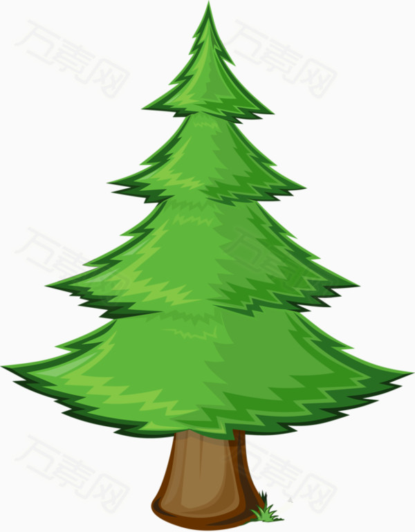 绿色松树图片免费下载_卡通手绘_万素网