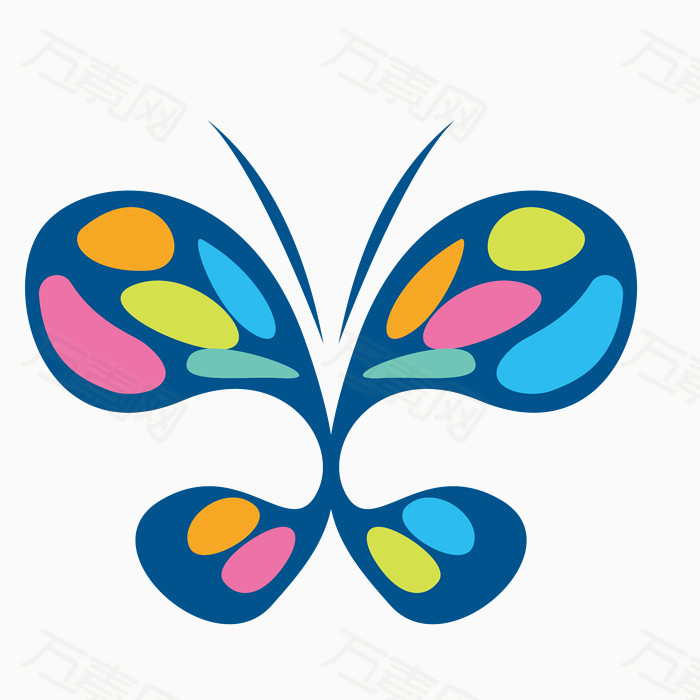 logo蝴蝶图片免费下载_漂浮元素_万素网