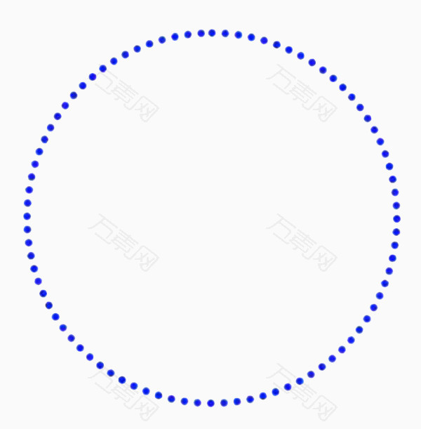 蓝色圆点虚线圈