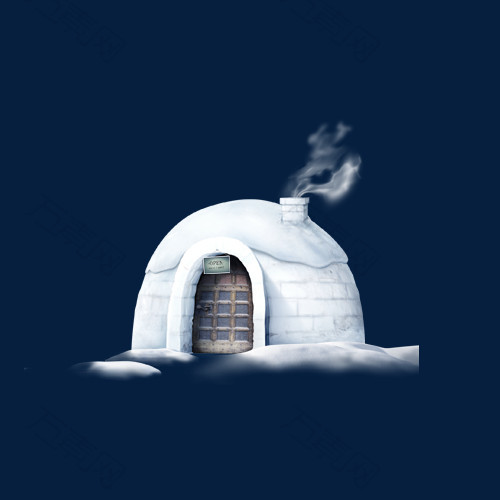 冰雪搭建小屋png