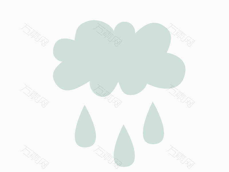 云雨水卡通矢量素材