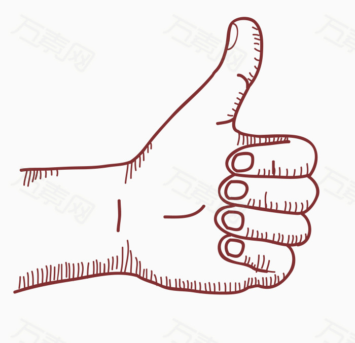 矢量大拇指图片免费下载_卡通手绘_万素网