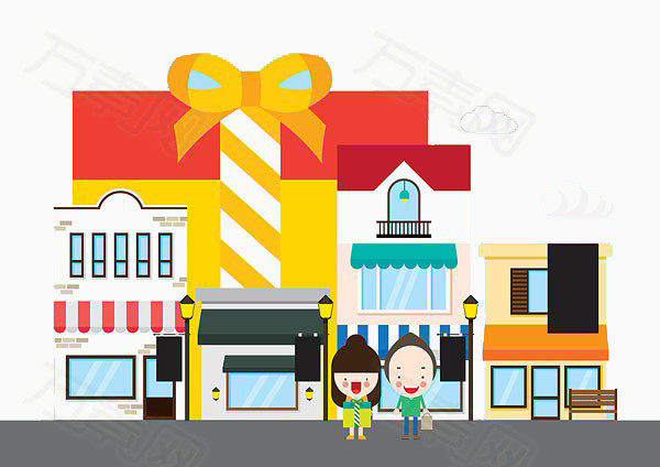 礼盒商城图片免费下载_卡通手绘_万素网