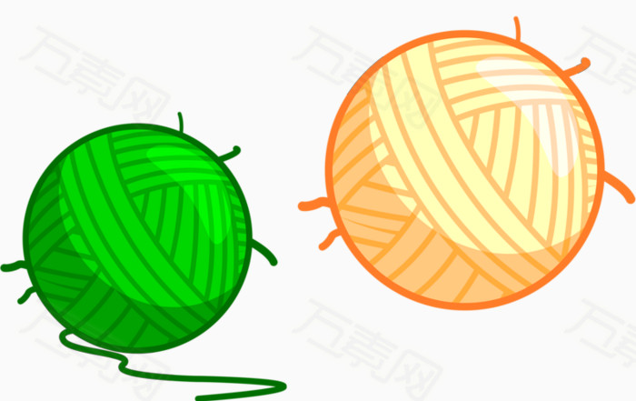 两个毛线图片免费下载_卡通手绘_万素网