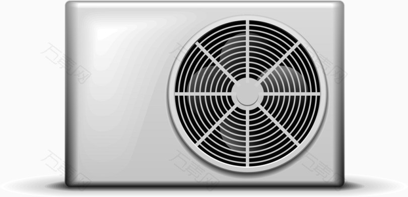 矢量手绘空调外机